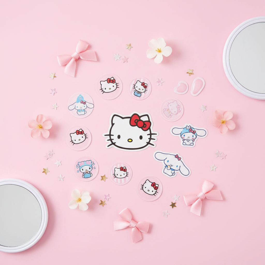 Patchs Hello Kitty flat lay